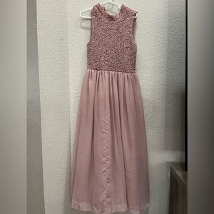 Kids girls blush colored dress